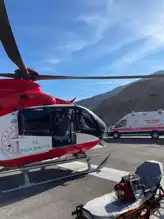 Kalp Hastası Helikopterle Şehre Sevk Edildi